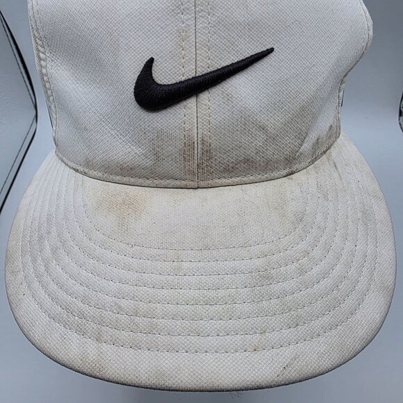 Nike True Tour Vapor Hat RZN Swoosh Dri Fit White Flex Golf Cap Outdoors Casual - Picture 5 of 9